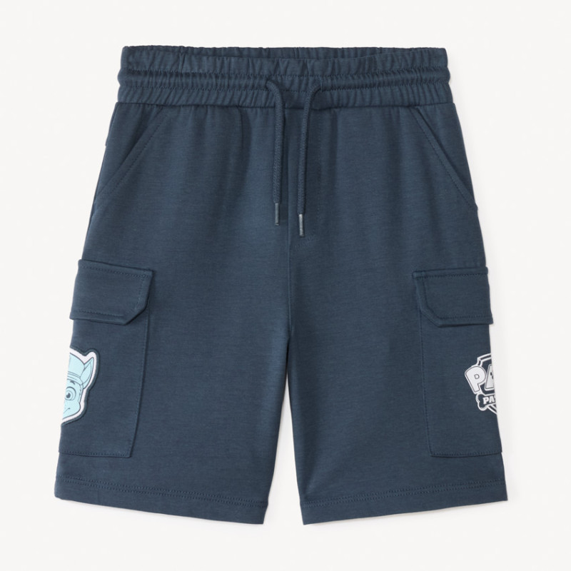 Short en maille style cargo badge Chase de la Pat'Patrouille