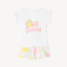 Ensemble 2 pièces t-shirt + short imprimé fruité pour bébé f