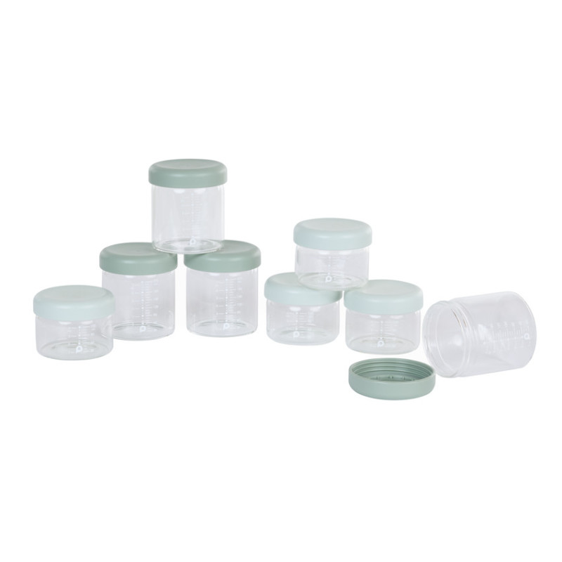 Lot de 8 pots de conservation en verre 4 x 120 ml + 4 x 220 