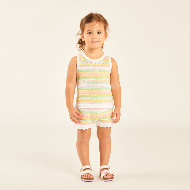 Ensemble 2 pièces débardeur + short en maille tricotée fanta