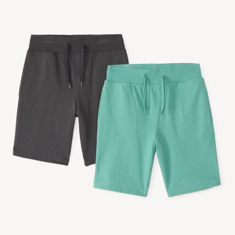 Lot de 2 bermudas unis en maille