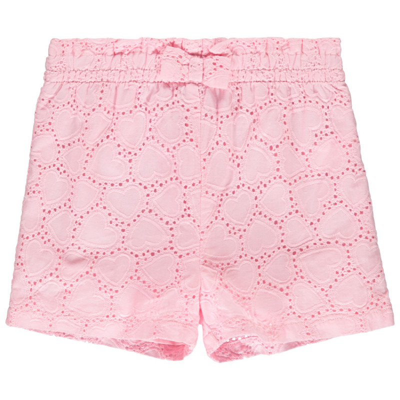 Short uni en broderie anglaise et nœud fantaisie pour bébé f