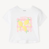T-shirt manches courtes print 3D citron fille