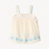 Débardeur péplum à broderie coquillage pour bébé fille