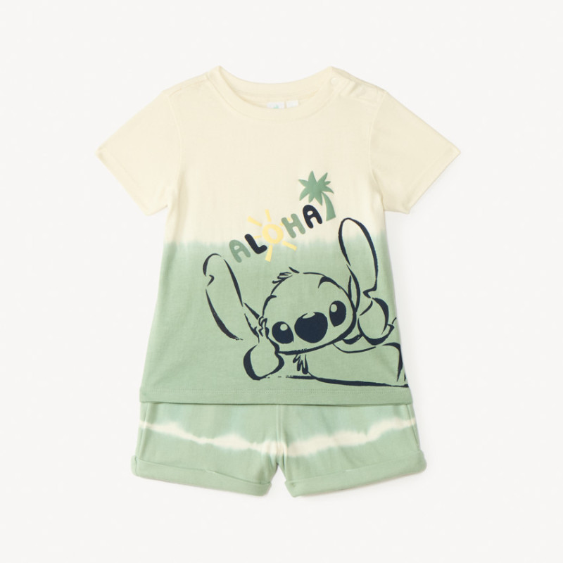 Ensemble 2 pièces t-shirt + short print Stitch Disney pour b