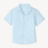 Chemise manches courtes en toile texturée garçon