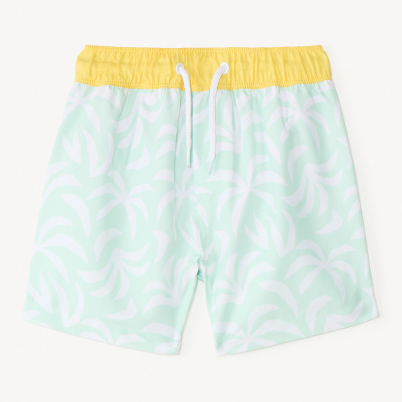 Short de bain imprimé feuillage garçon