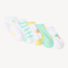 Lot de 5 chaussettes courtes fantaisie motifs plage pour béb
