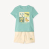 Ensemble court 2 pièces t-shirt + bermuda à motifs jungle po