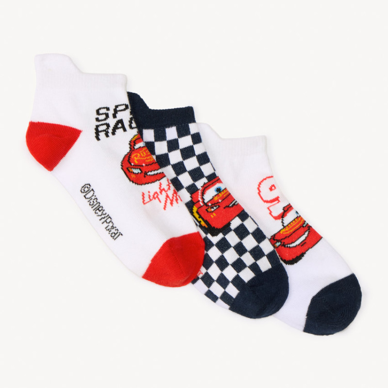 Lot de 3 chaussettes courtes Flash McQueen Disney-Pixar garç