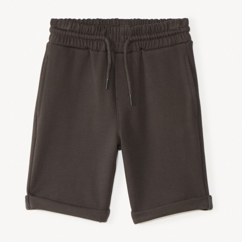 Bermuda en molleton piqué uni garçon