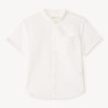 Chemise manches courtes col mao en façonné pour bébé garçon