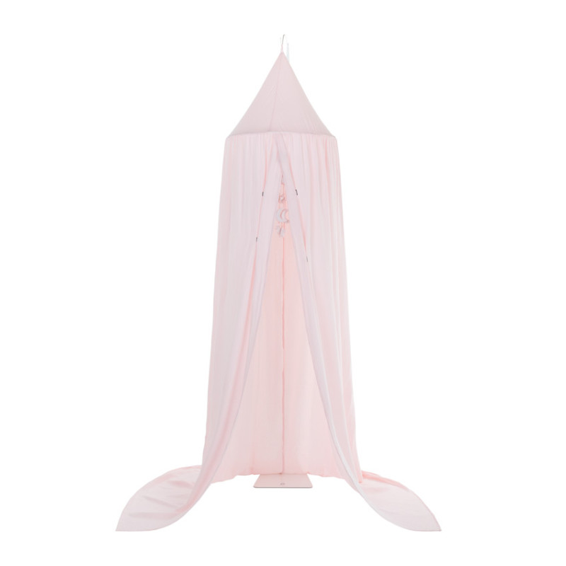Ciel de lit en gaze de coton - Rose