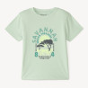 T-shirt manches courtes uni print et broderie estival fantai