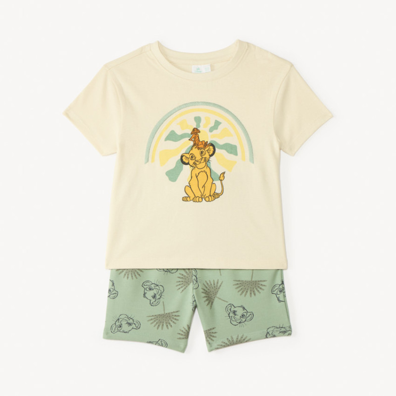 Ensemble 2 pièces t-shirt + short Le Roi Lion Disney pour bé