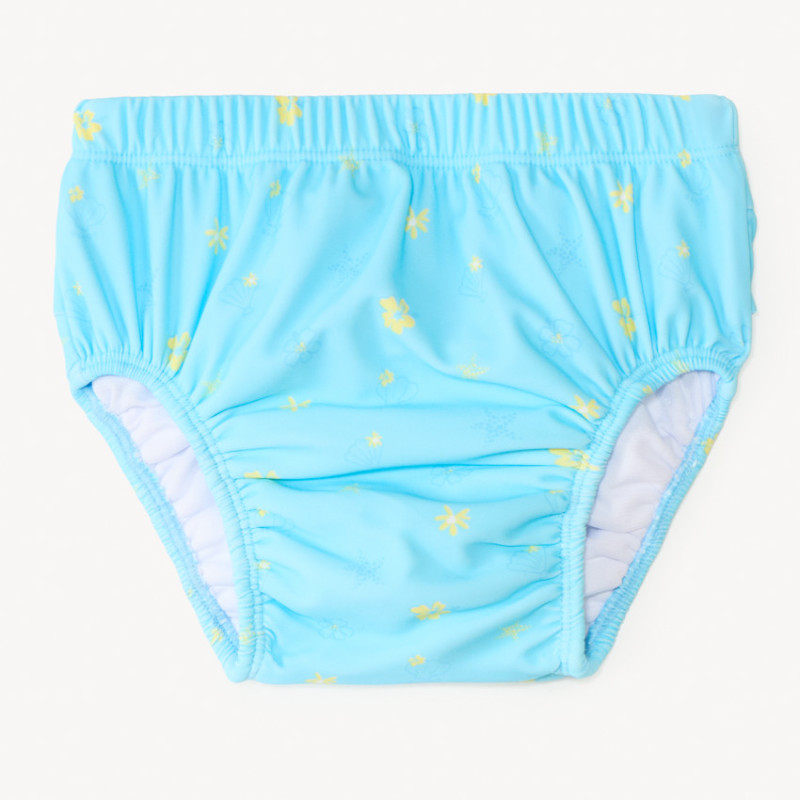 Couche-culotte de bain imprimé coquillages avec volants pour