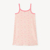 Chemise de nuit à bretelles style marinière imprimé cerises 
