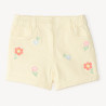 Short en jean avec broderies fleuries fille