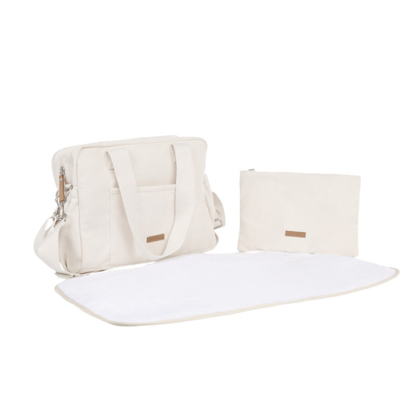 Sac à langer Mini Bergen + Tapis à langer - écru