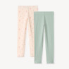 Lot de 2 leggings en jersey fille