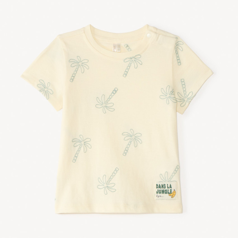 T-shirt manches courtes broderie palmiers pour bébé garçon