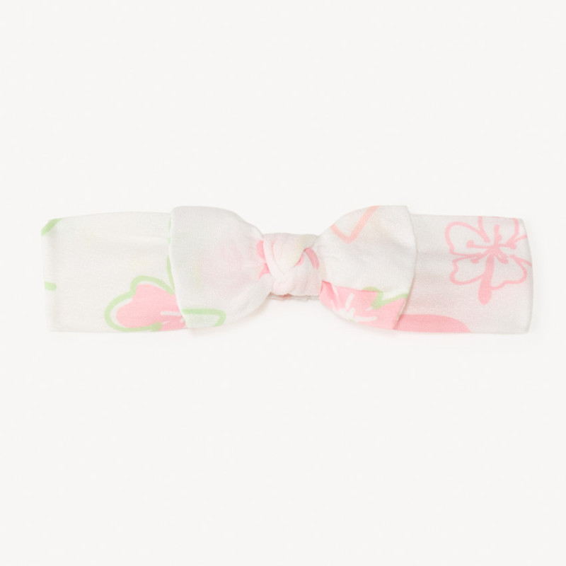 Bandeau à nœud imprimé fleurs pour bébé fille