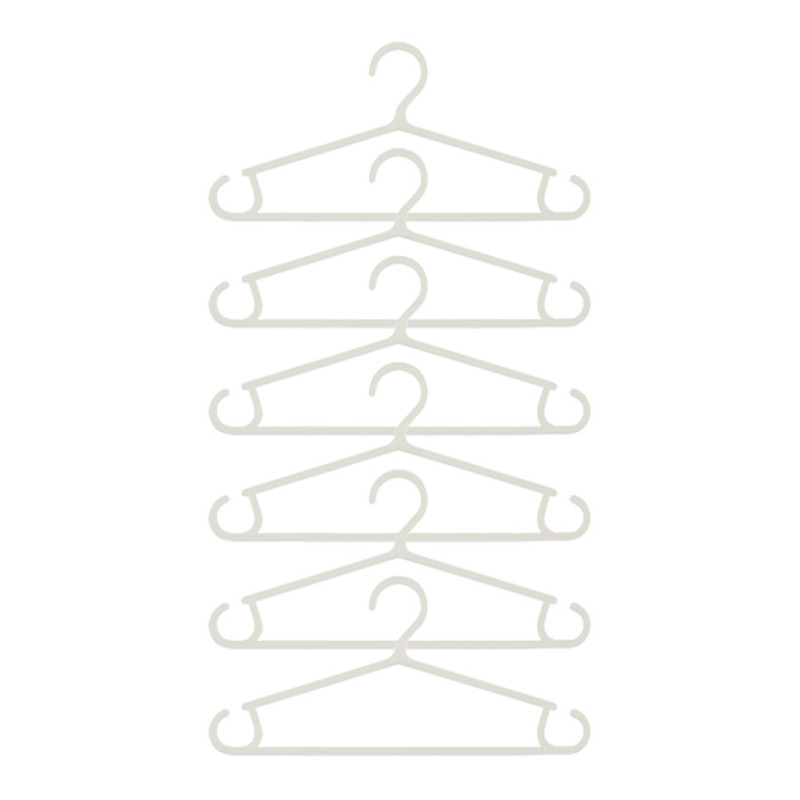 Lot de 6 cintres pour bébé - Blanc