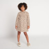 Robe chemise en voile imprimée style léopard fille