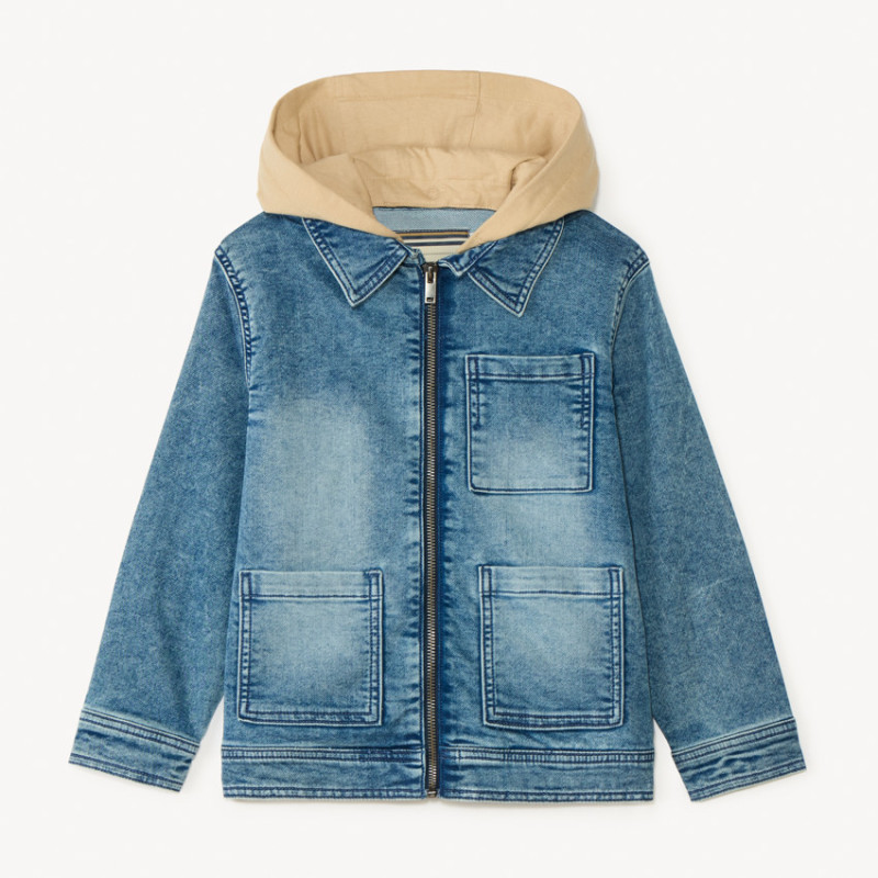 Veste en jean avec capuche amovible garçon
