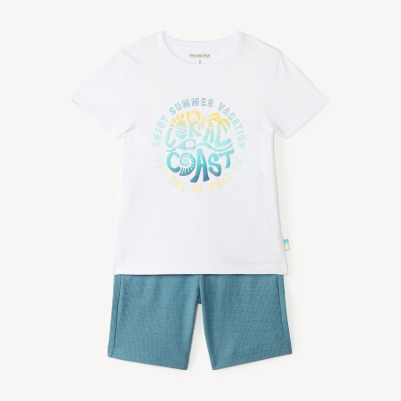 Ensemble court 2 pièces t-shirt et bermuda garçon