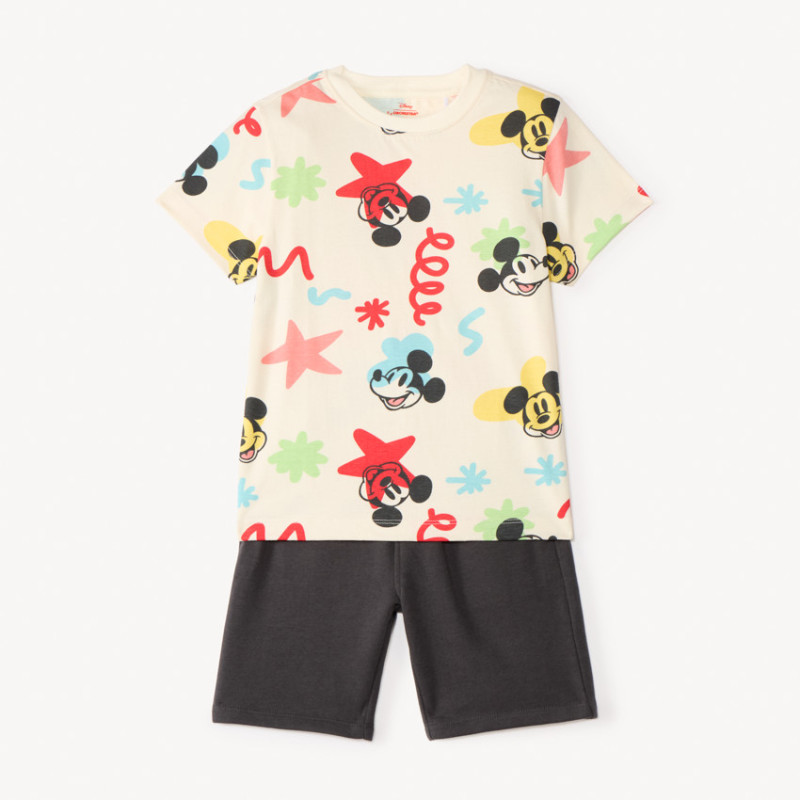 Ensemble 2 pièces t-shirt manches courtes + short Mickey Dis