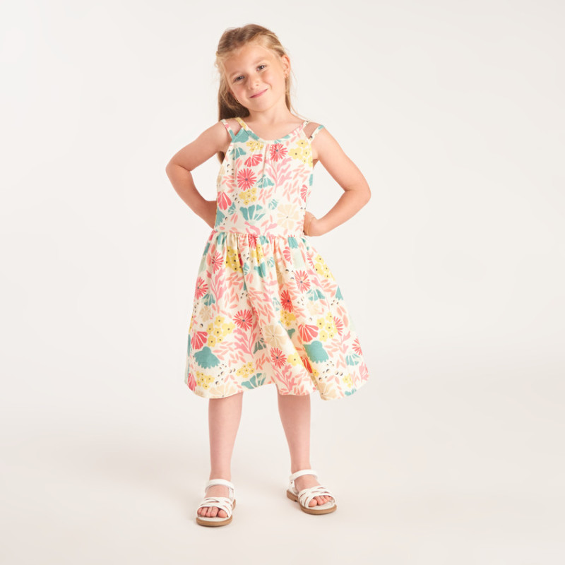 Robe à bretelles avec dos plongeant imprimé fantaisie fille