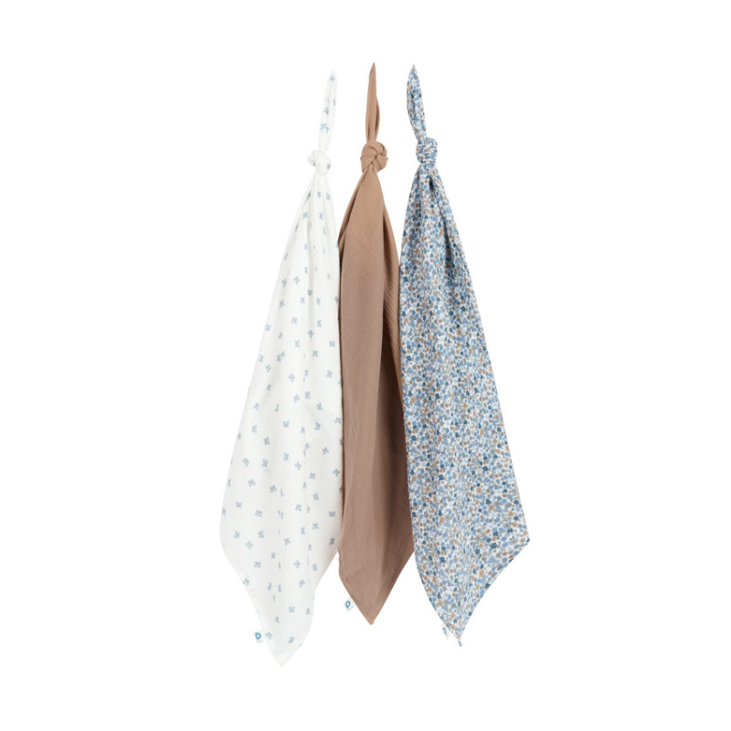 Lot de 3 lange en gaze de coton - Tiny Flowers