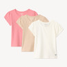 Lot de 3 t-shirts manches courtes fille