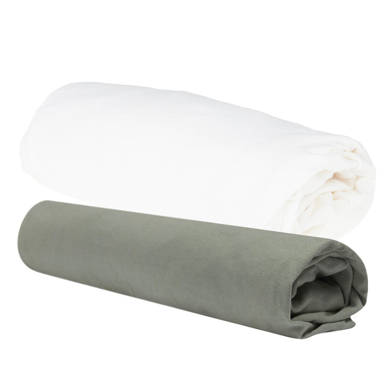 Lot de 2 draps housses - 60x120 cm