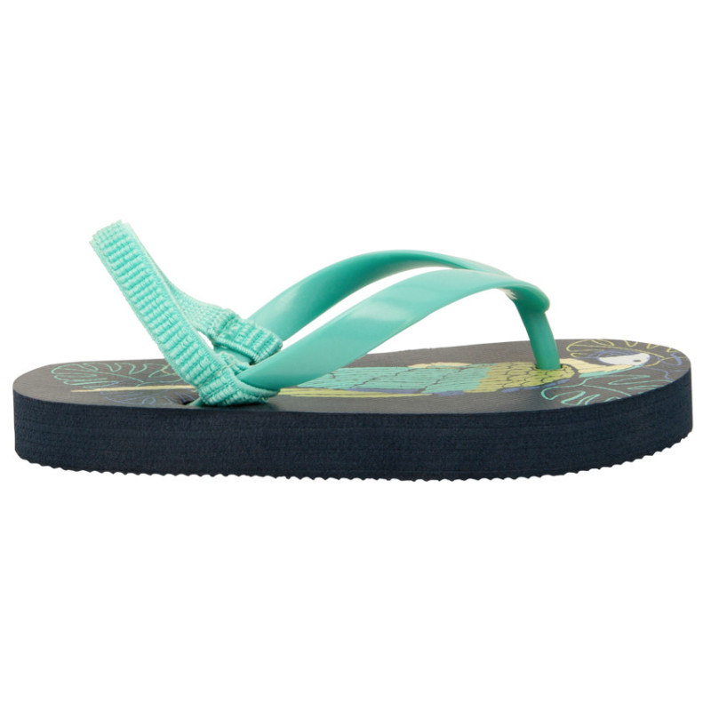 Tongs print perroquet garçon avec lanière selon l'âge