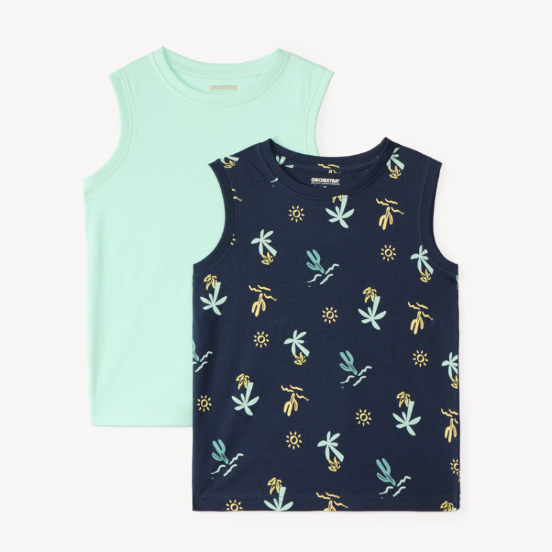 Lot de 2 débardeurs fantaisie garçon