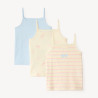 Lot de 3 débardeurs à bretelles fantaisie fille
