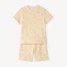 Ensemble 2 pièces t-shirt + short en nid d’abeille imprimé p
