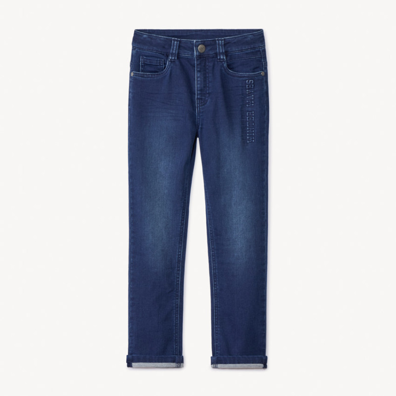 Jean effet denim à poches contrastantes garçon