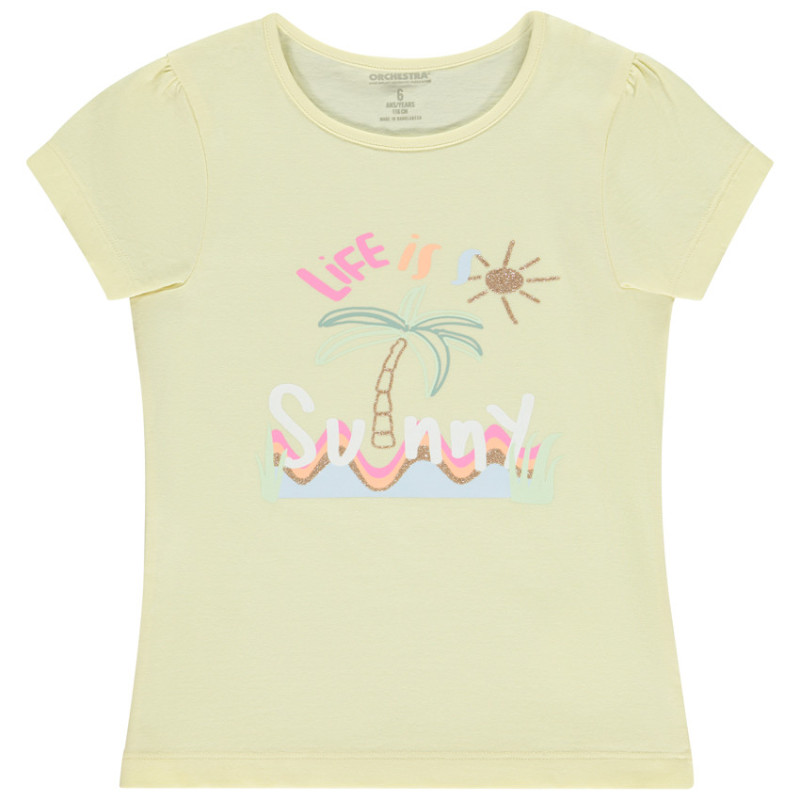 T-shirt manches courtes print fantaisie fille
