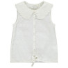Chemisier en broderie anglaise col claudine fille