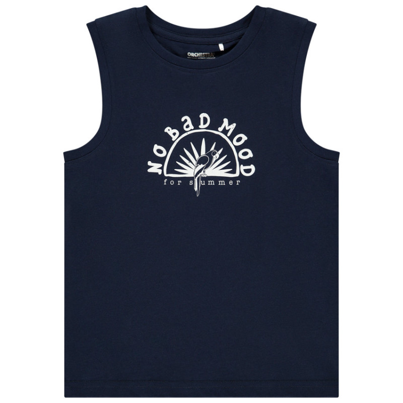 Débardeur uni avec print fantaisie garçon