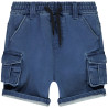 Bermuda effet denim uni à poches cargo pour bébé garçon