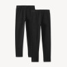 Lot de 2 leggings unis fille