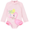 Maillot de bain 1 pièce anti-UV motif flamant rose pour bébé