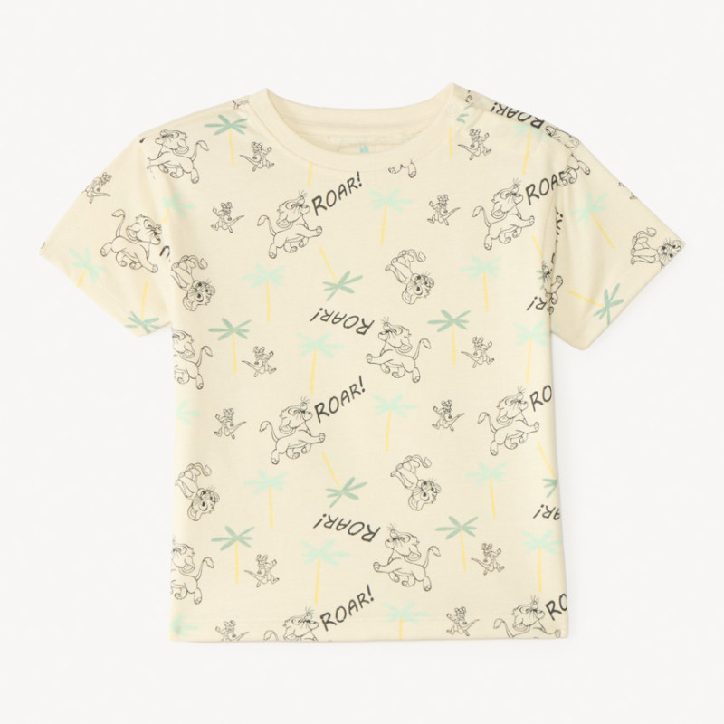 T-shirt manches courtes 1/2 oversize imprimé Le Roi Lion Dis