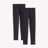 Lot de 2 leggings en jersey uni fille