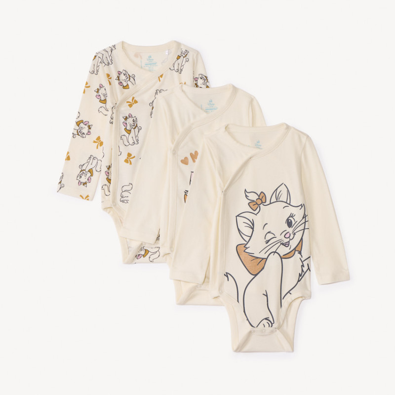 Lot de 3 bodies manches longues Marie Les Aristochats Disney
