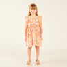 Robe à manches courtes volantées imprimée fantaisie fille